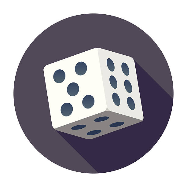 würfel-symbol - dice cube number 6 luck stock-grafiken, -clipart, -cartoons und -symbole