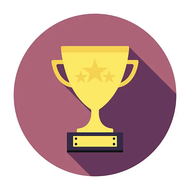Vector illustration of Flat Trophy Icon