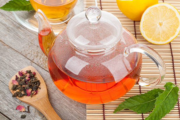 istock Green tea with lemon and mint 501279359