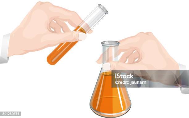 Chemistry Experiments Stock Illustration - Download Image Now - Graduated Cylinder, Test Tube, Abstract