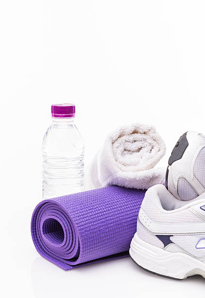 istock Yoga Background isolated on white with copy space 501282900