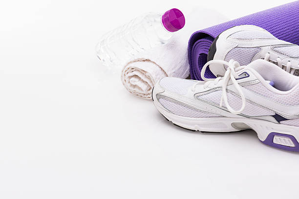 istock Yoga Background isolated on white with copy space 501282934
