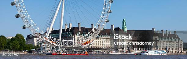 The London Eye County Hall And The River Thames Stock Photo - Download Image Now - 21st Century, Architecture, British Culture