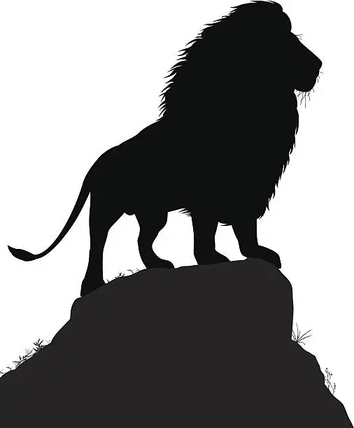 Vector illustration of Majestic lion