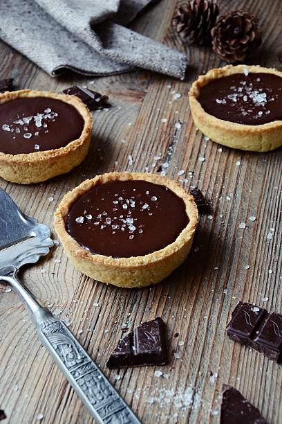 istock Caramel and chocolate tarts with salt 501294386