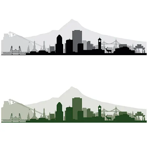 Vector illustration of Portland Cityscape