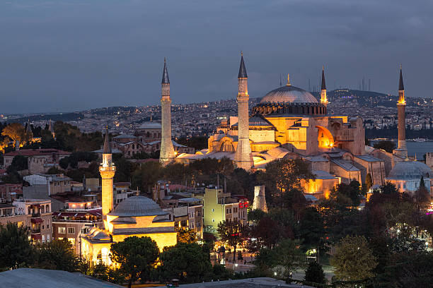 istock Istanbul - Hagia Sophia enlightened by night 501295612
