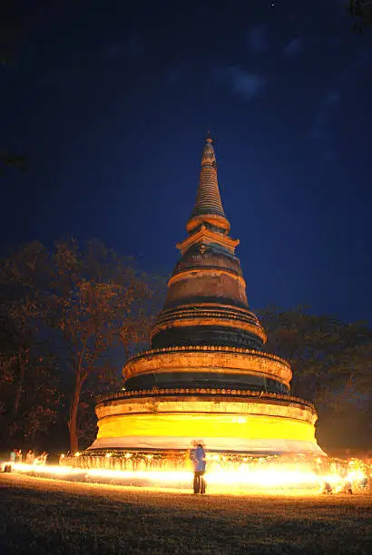 Makha Bucha Day at watumong ( Candlelight )