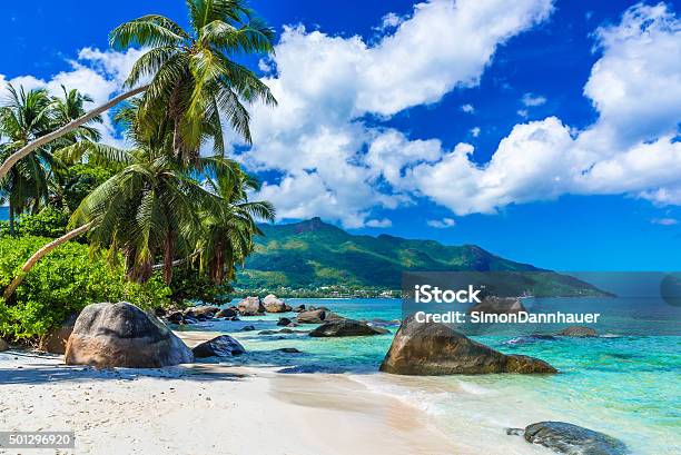 Baie Beau Vallon Beach On Island Mahe In Seychelles Stock Photo - Download Image Now