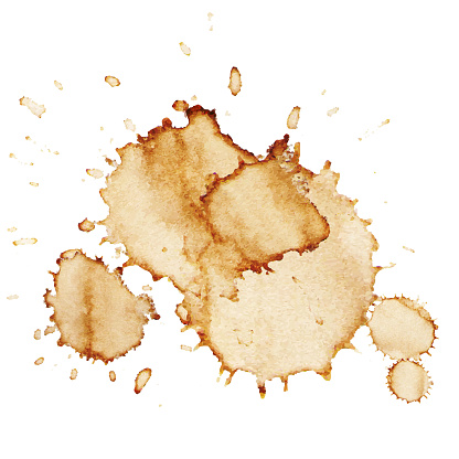 Coffee stains isolated on white background. Vector illustration