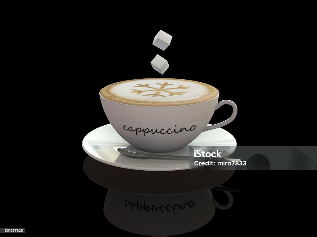 Cappuccino coffee cup Cappuccino coffee cup abstract 3d render background Aromatherapy Stock Photo