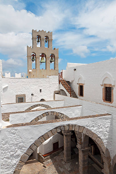 istock Patmos island in Greece. St. John the Evangelist monastery 501298199