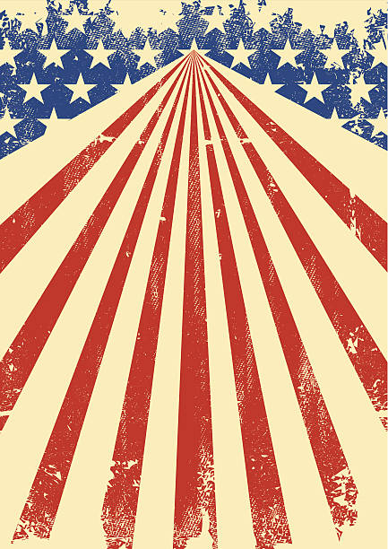 amerykańska flaga tle brudny - old american flag patriotism obsolete stock illustrations