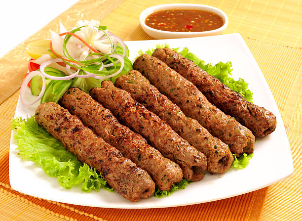 os seekh kabab - 9 - asian cuisine horizontal spice restaurant - fotografias e filmes do acervo
