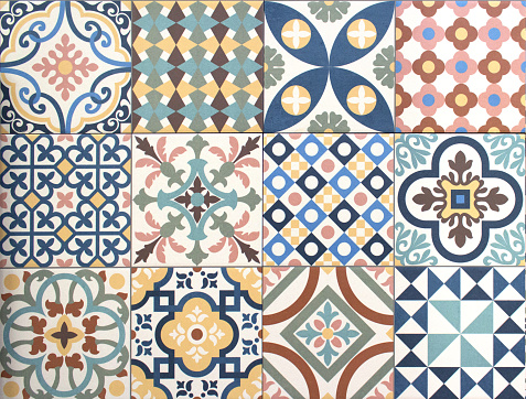 Colorido mosaico mosaico patrón decorativo de diseño photo