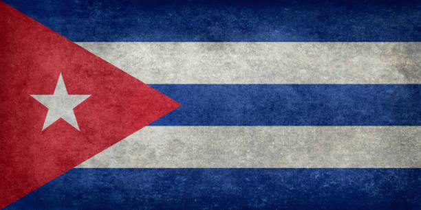 istock National flag Of Cuba, vintage version 501329906