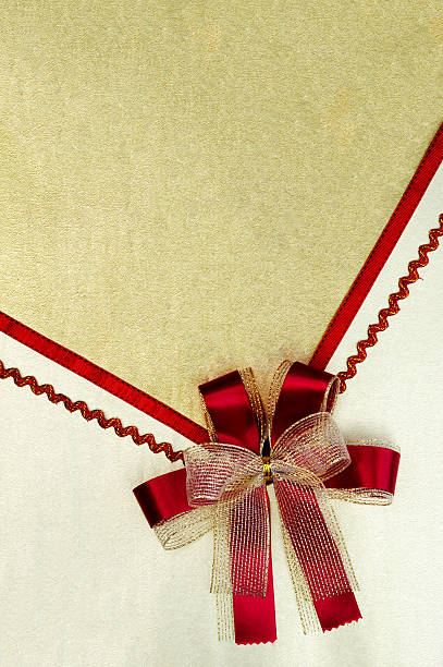 istock Golden paper with ribbon 501333272