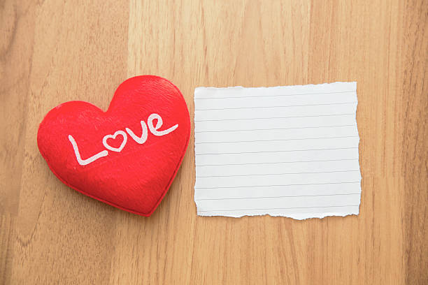 istock Happy Valentines day and heart with blank paper for text 501334308