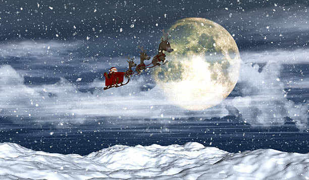 Two children hispanic brother and sister show some holiday cheer at school.  School bus, sky and santa hats in image.