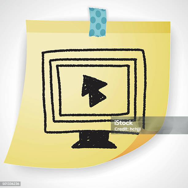 Computer Duddle Computer Doodle Drawing Stock Illustration - Download Image Now - 2015 ...