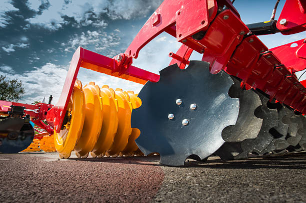 maquinaria de agricultura em justa - equipamento agrícola imagens e fotografias de stock