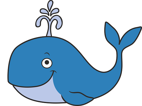 Happy Cartoon Whale Stock Illustration - Download Image Now - Whale, Cartoon,  Illustration - iStock