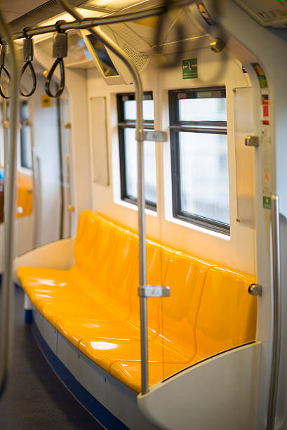 istock Interiors of a subway train 501338841