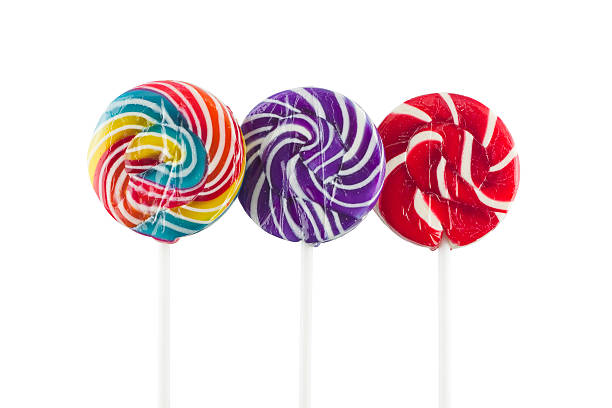 Colorful lollipop on white background