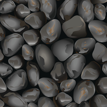 Small Rocks In A Seamless Pattern Stock Illustration - Download Image ...