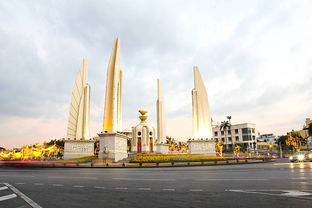 istock Democracy monument at dusk, Bangkok, Thailand. 501338970