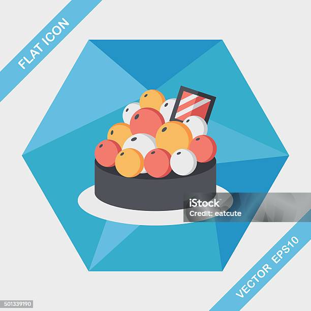 Fruit Tart Flat Icon With Long Shadoweps10 Stock Illustration - Download Image Now - 2015, Baked, Baked Pastry Item