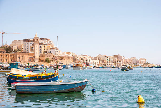 istock Marsaskala bay with boats, Malta 501340095