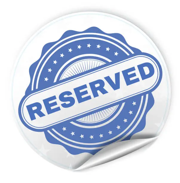 Vector illustration of Reserved