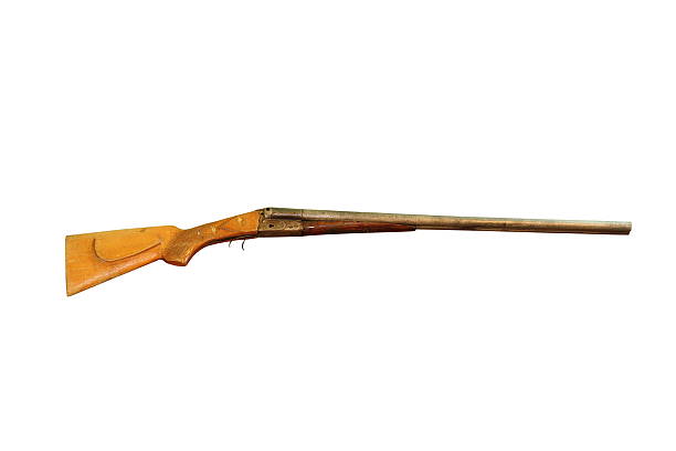 isolated hunting rifle vintage hunting rifle isolated over white background rifle old fashioned antique ancient stock pictures, royalty-free photos & images