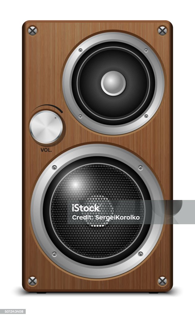 Two Way Audio Vector Wooden Two Way Audio Speaker Vector Stock Illustration - Download Image ...