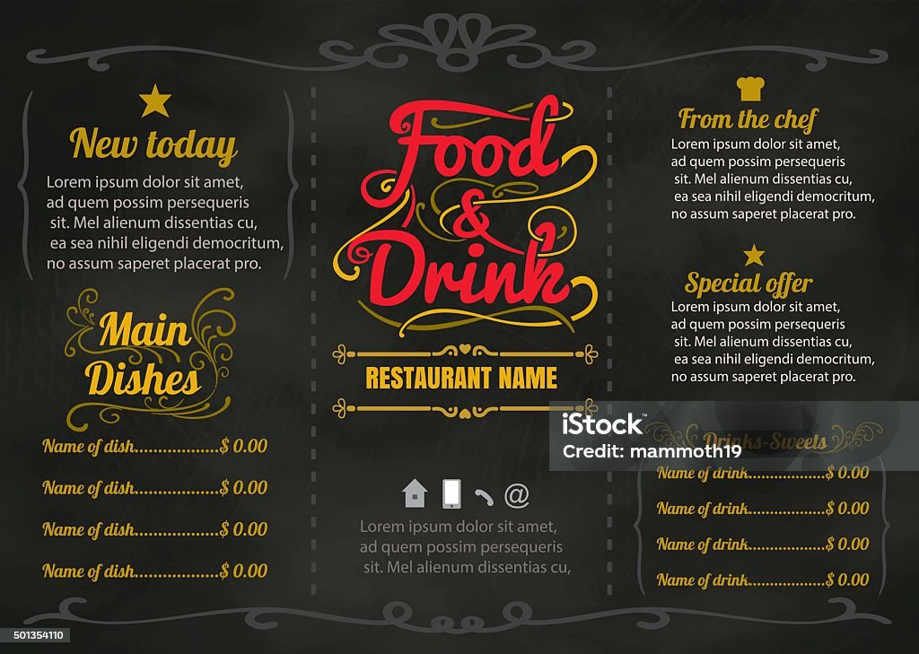 Książka Lub Broszura Zawierająca Szczegółowe Dane Z Jakiejś Dziedziny Broszura Lub Plakat Menu Żywności Z Restauracji Która Wygląda Jak