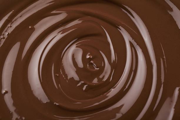 dark melted chocolate stock photo