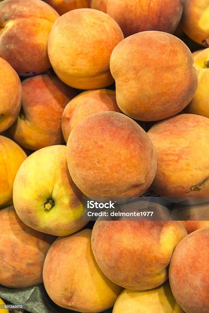 close up of juicy organic ripen peaches as background 2015 Stock Photo