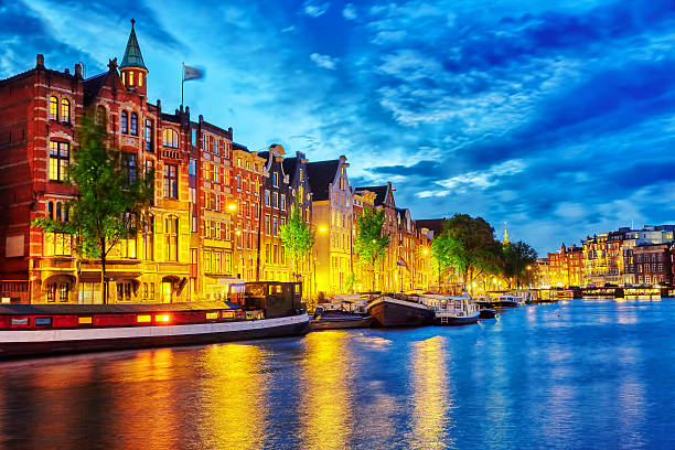 istock Beautiful Amsterdam city at the evening time. 501360836