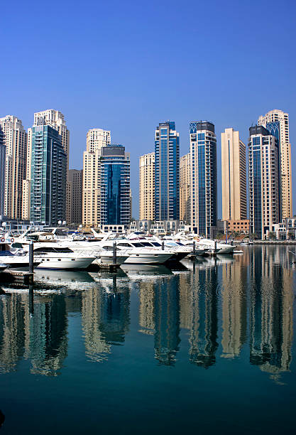 istock Dubai marina, yaght bay 501361743