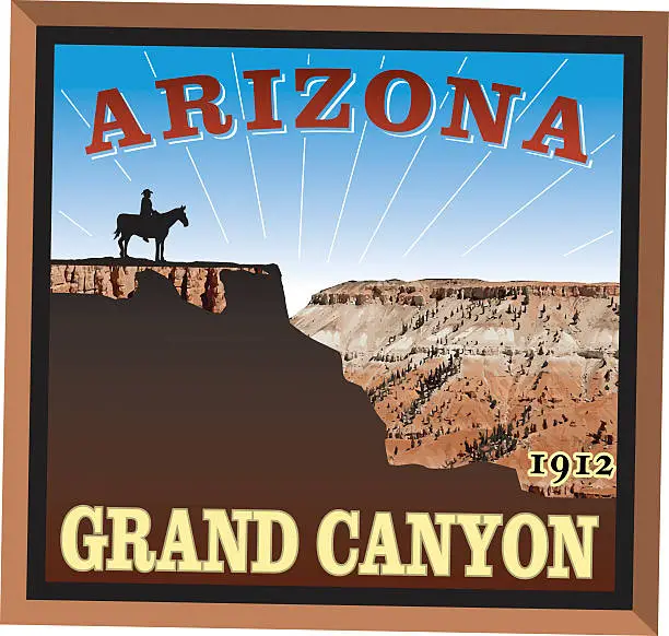 Vector illustration of Grand Canyon Decal Graphic