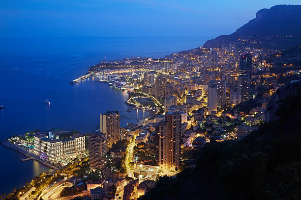 istock Monte Carlo, illuminated city view in the evening, Monaco 501363452