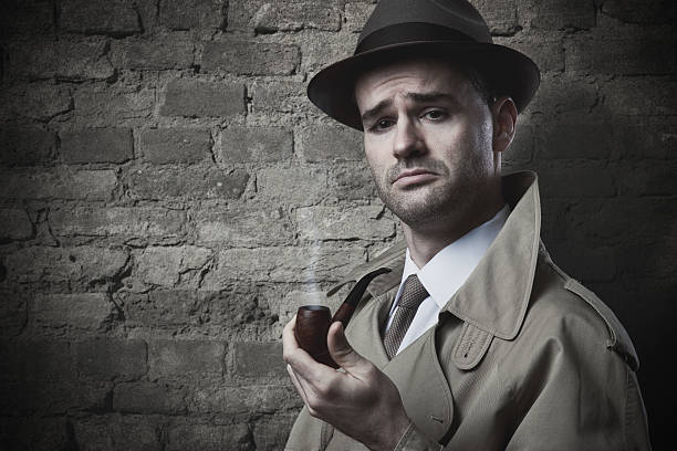istock Funny vintage investigator 501364372