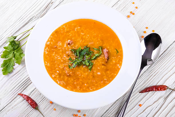 istock Soup of bulgur and lentils 501364447