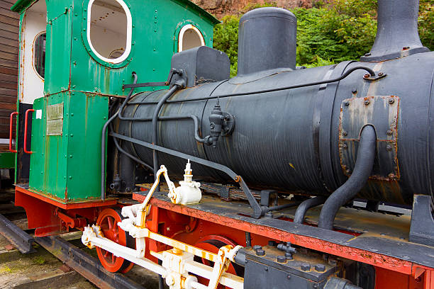 istock Old restored steam locomotive 501364586