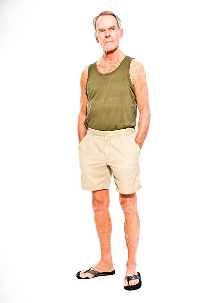 istock Expressive good looking senior man casual  summer dressed. 501364627