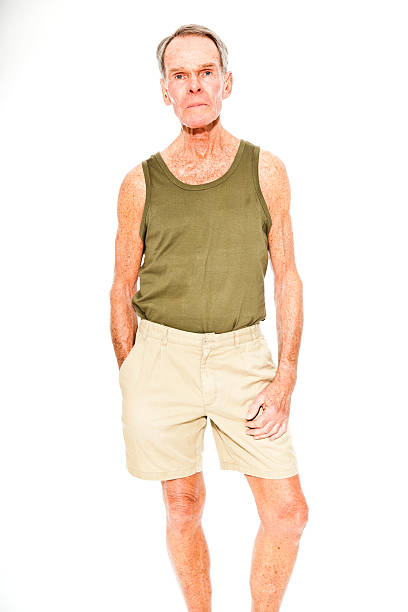 istock Expressive good looking senior man casual  summer dressed. 501364649
