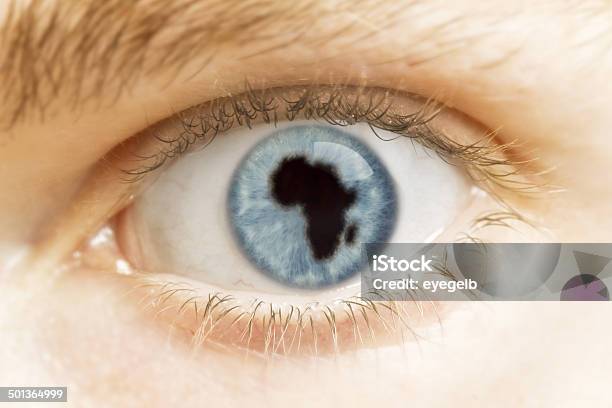Closeup Of An Eye Stock Photo - Download Image Now - Adult, Africa, Blue