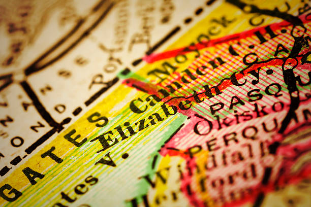 istock Elizabeth City, North Carolina on an Antique map 501365482