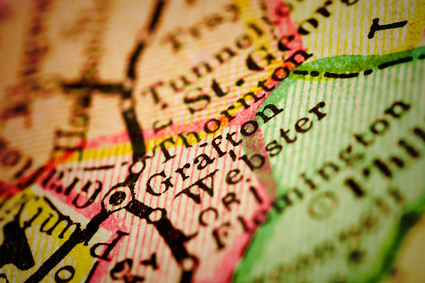 istock Grafton, West Virginia on an Antique map 501365782